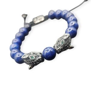 Lapis Lazuli and Crystal Bracelet
